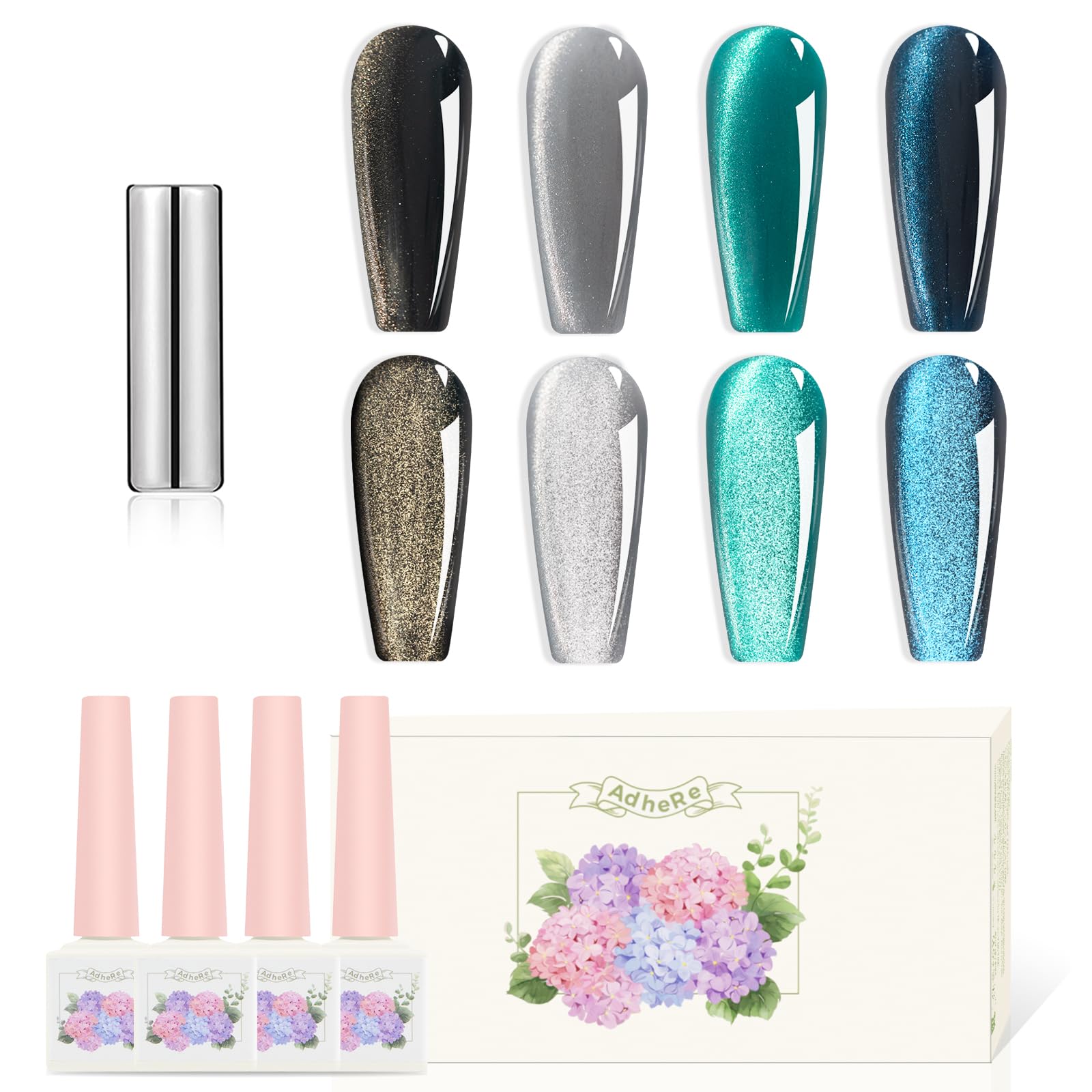 Amazon.co.jp: Adhere 12ml 4色 キャットアイ ネイルポリッシュ ジェル